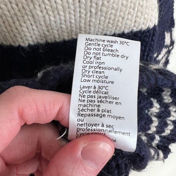 New Alpaca Wool Blend Christmas Cardigan Sweater Winter Fair Isle Knit Oversized - Picture 9 of 11